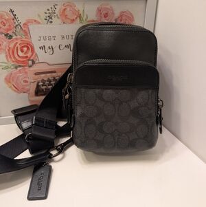 🖤EUC Coach Gotham #CC090 Adjustable Unisex Use Crossbody Shoulder Bag, Black